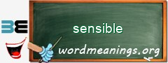 WordMeaning blackboard for sensible